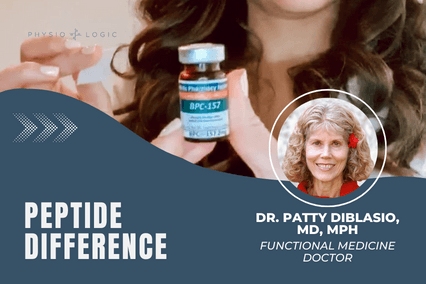 Webinar title card for Peptide Difference with Dr. Patty DiBlasio