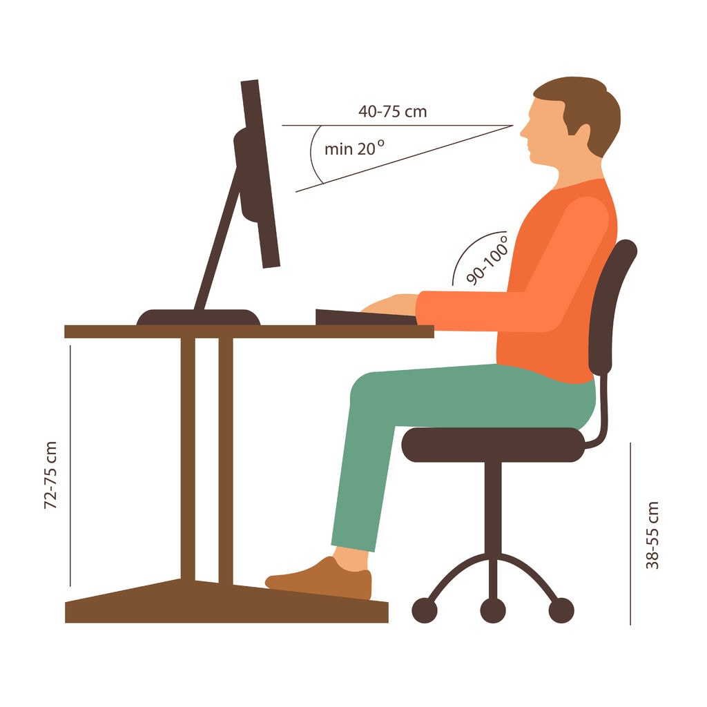 Correct Back Posture At Desk - How To Sit Correctly and Ergonomically At Your Desk | https://physiologicnyc.com/chiropractic/
